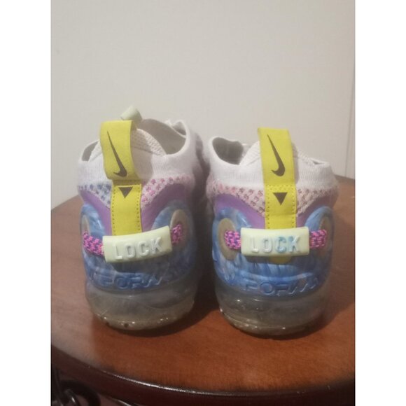 Nike Air Vapormax 2020 Flyknit Multi Color Pure Platinum Shoes Sz 7Y / Women 8.5 - Picture 10 of 15
